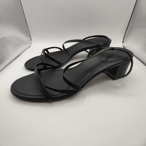 H&M Black Strappy Sandals with Low Block Heel Size 41 like new