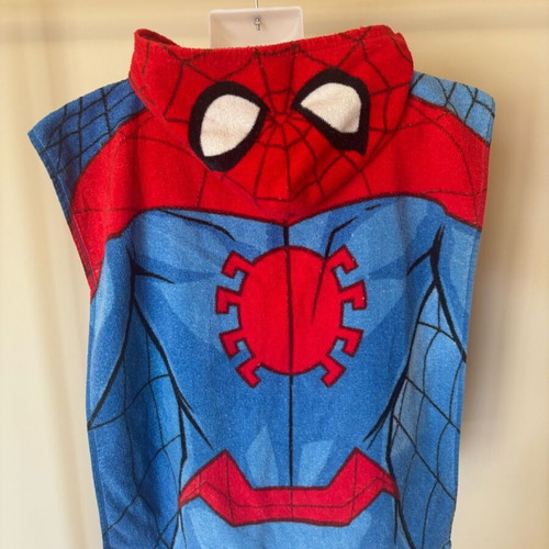 Spiderman hooded kids poncho new, size S for ages 2-4