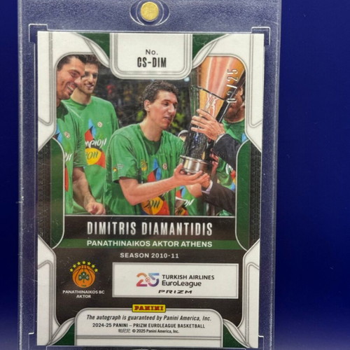 Dimitris Diamantidis 2024-25 Panini Prizm EuroLeague Champions Mojo Auto card new