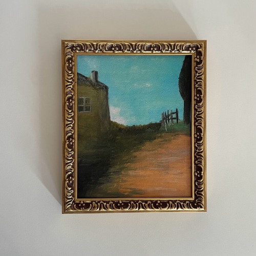 Picture frame new with landscape 15x18 cm