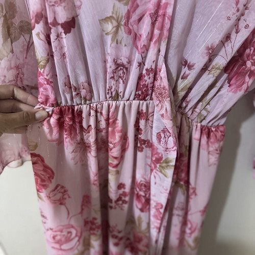 Pink floral maxi dress, one size, Despy Boutique