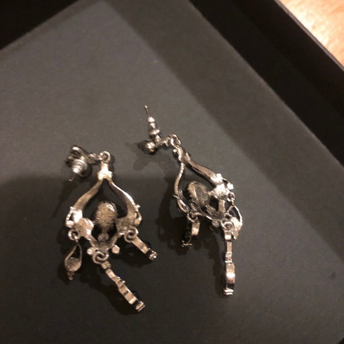 Women's faux earrings with blue-light blue stones like new