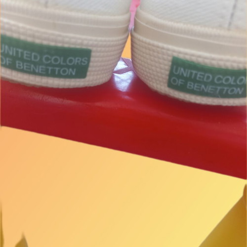 Benetton Sneakers No39 Canvas Off-White New