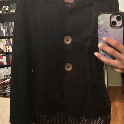 Fidele women's linen jacket medium black like new