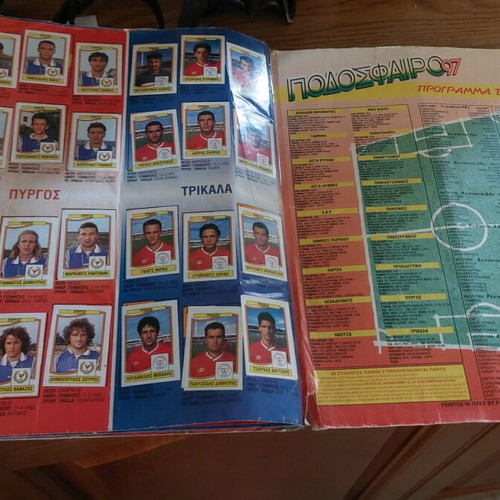 Panini 97 Championship used, worn with 51 stickers missing