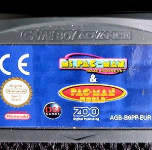 NINTENDO GAME BOY ADVANCE GBA MS.PAC-MAN MAZE MADNESS & PAC-MAN WORLD