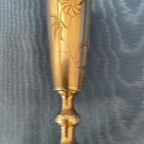 Silver Russian Empire shot glass used with floral engraving