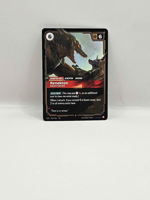 League of Legends Riftbound Vendetta Renekton Rage Fueled card V.1 Rare