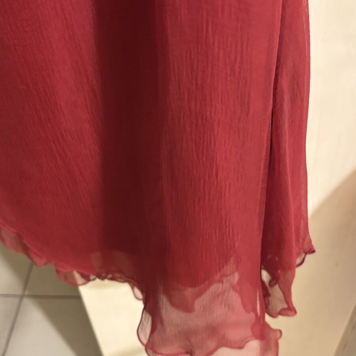 Elie Saab Silk Skirt Burgundy Size Medium Midi like new