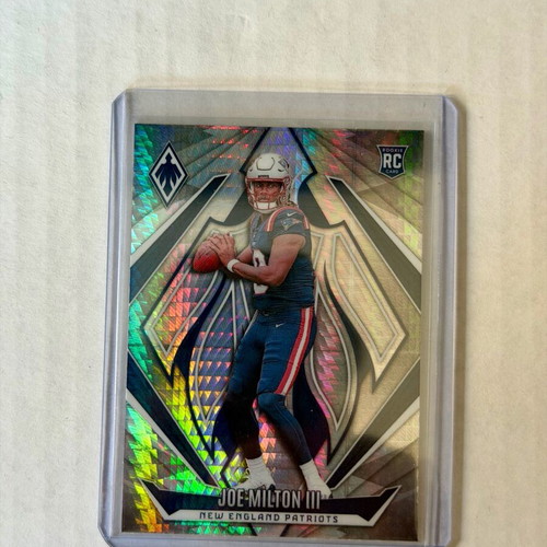 2024 Panini Phoenix Football Hyper Prizm #205 Joe Milton III Rookie Card Patriots new