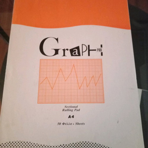 Graph pad used 24 sheets A4 millimetered