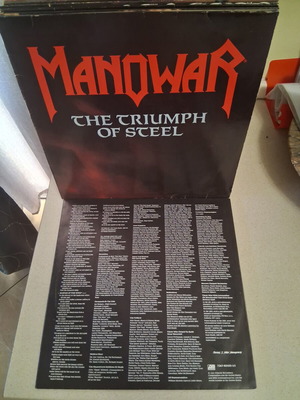 Manowar The Triumph Of Steel double vinyl album used, metal