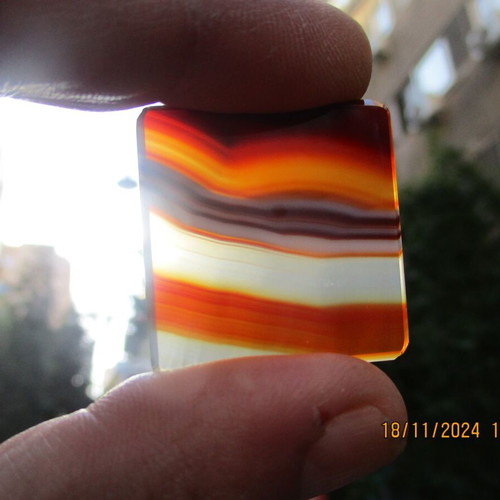 Sardonyx cabochon new, slice 30.55 mm