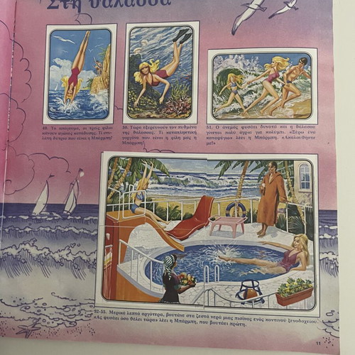 Barbie Panini sticker album 1983 used, 169/180 stickers complete