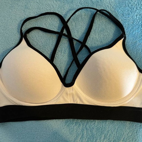Love Fitness sports bra size S/M like new, white with black details