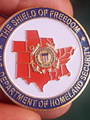 Συλλεκτικό Αναμνηστικό Νόμισμα U.S. Coast Guard Eighth District Commander σαν καινούργιο