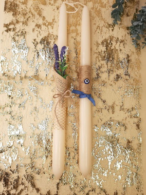 Λαμπάδες χειροποίητες για ζευγάρια, πακέτο 2 τεμ, καινούργιες