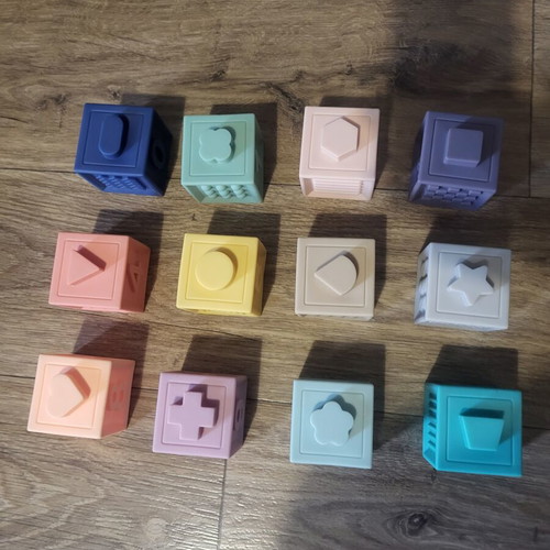 Soft Baby Blocks set of 12 like new with numbers and animals