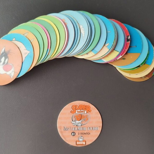 Super Tasty Tops tags used, collection 41-80, 39 pieces