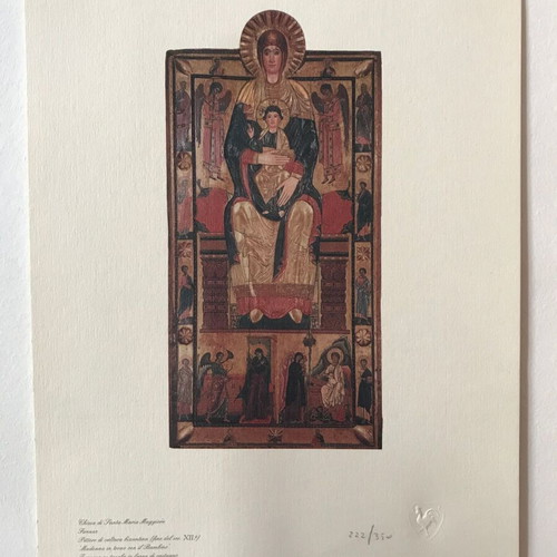 Limited Edition Art Print 222/350 "Madonna in trono con il Bambino"