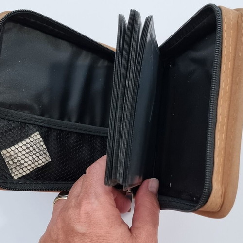 CD/DVD case for 40 discs, new, suede leather