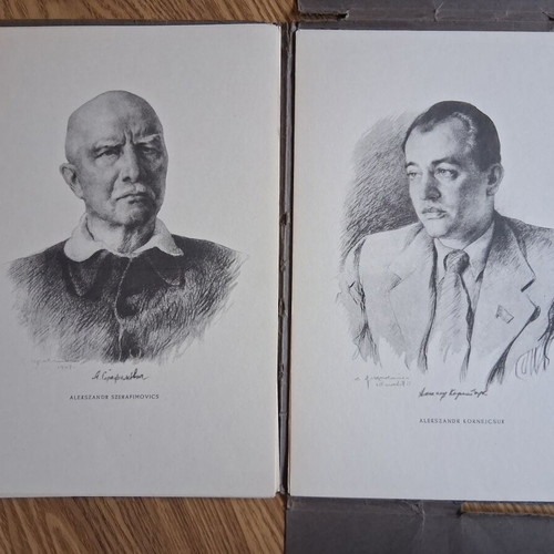 A szovjet irodalom nagyjai, 21 portraits of Soviet writers