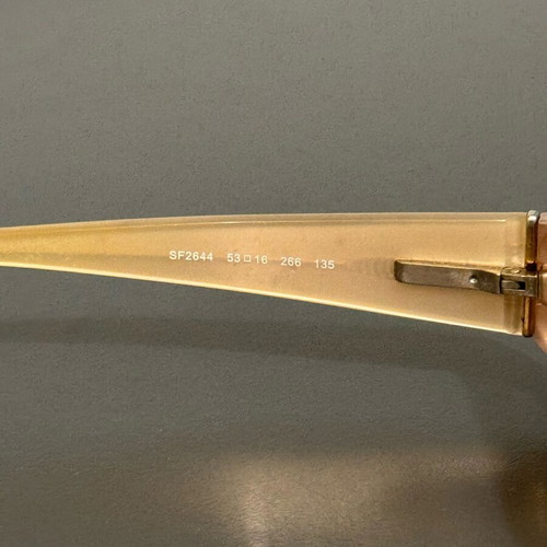 Salvatore Ferragamo glasses frame like new, beige and gold