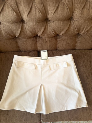 H&M Preppy Mini Skirt pastel pink nude XL new with tags
