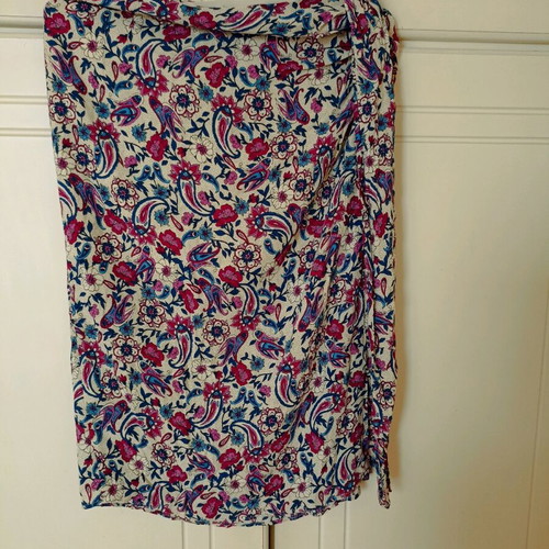 Mango midi skirt in straight cut with slit, like new, multicolor size M