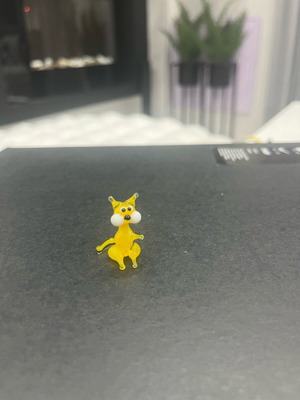 Glass dog miniature handmade with details