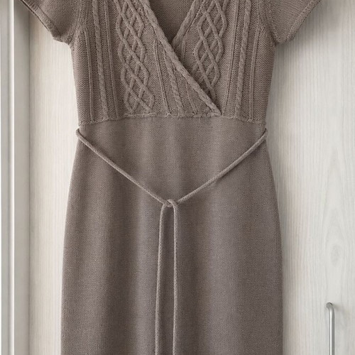 United Colors of Benetton knitted midi dress like new, size M, olive green