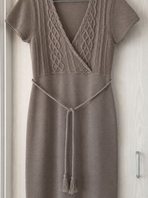 United Colors of Benetton knitted midi dress like new, size M, olive green