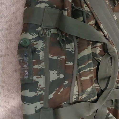 Pentagon camouflage military bag used with wear on 4 bottom corners