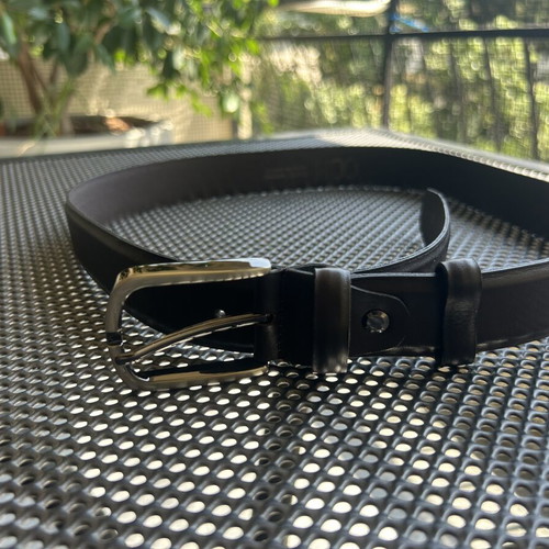 Leather belt black like new, size 100