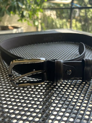 Leather belt black like new, size 100