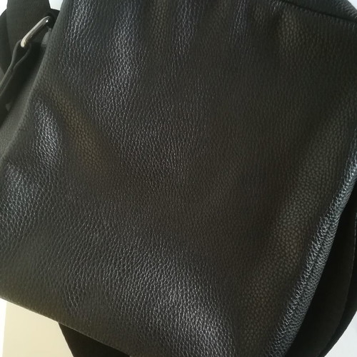 Men's shoulder bag like new, black leather