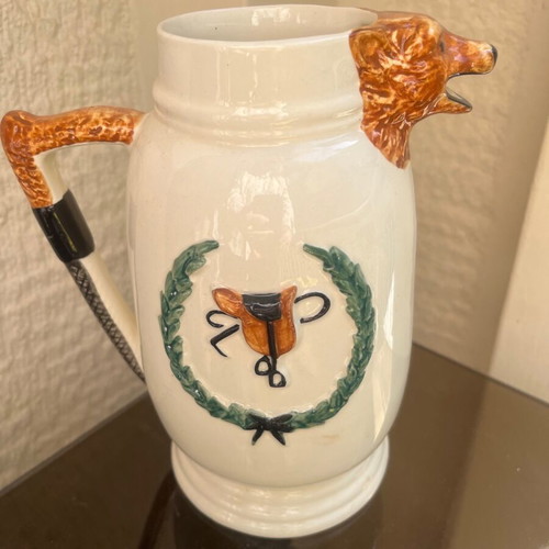 Portland ceramic jug and creamer hunting theme like new
