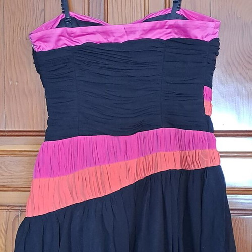 Lipsy London Y2K Colorblock Ruched Mini Party Dress, UK 10