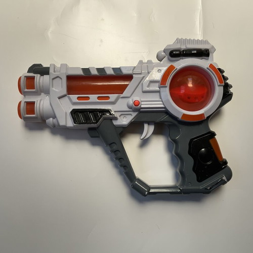 Space toy gun with sound and motion effects like new