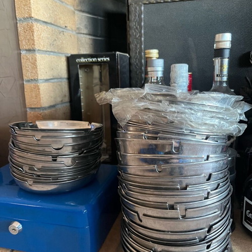 Stainless Steel Ashtrays 15 cm like new