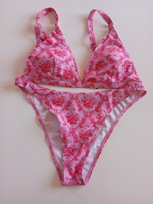 Bikini set large pink red like new