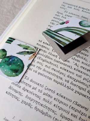 Magnetic bookmark made to order from thin magnet and colorful cardboard