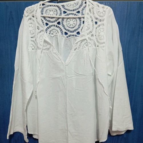 Women's blouse new, cotton, white