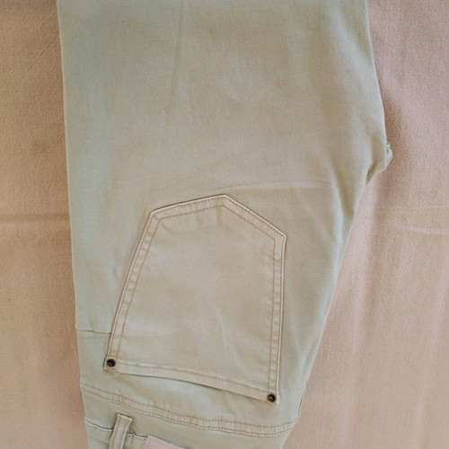 Denim skinny Pull&Bear No(36) like new, cotton pistachio color