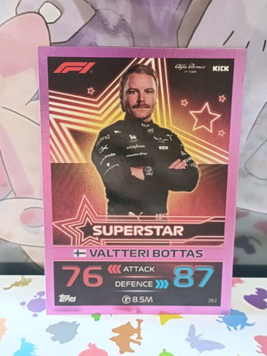 Κάρτα Bottas Topps Turbo Attax F1 2023 σαν καινούργιο, ροζ