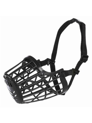 Trixie Plastic Muzzle Black 3 new