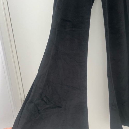 Velvet flare trousers like new from ASOS, black, size M