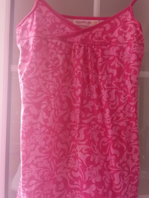 Girls' pink patterned top, size 16
