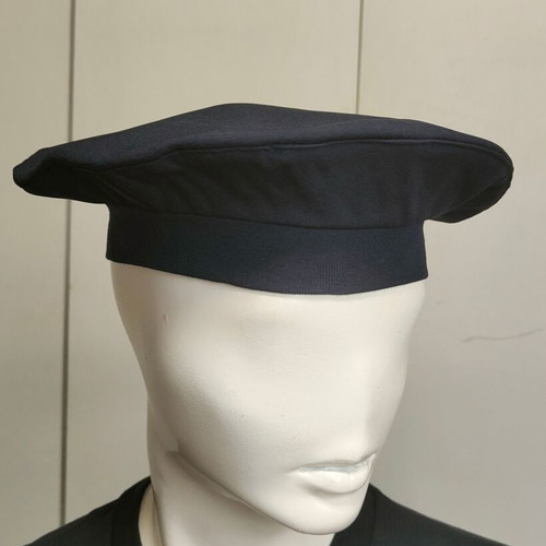 Beret Palatino navy blue fabric with lining MARK674 new
