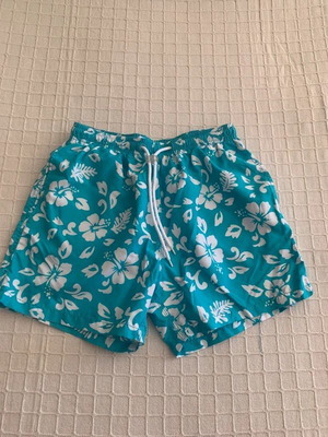Henson swim shorts size L, turquoise and white